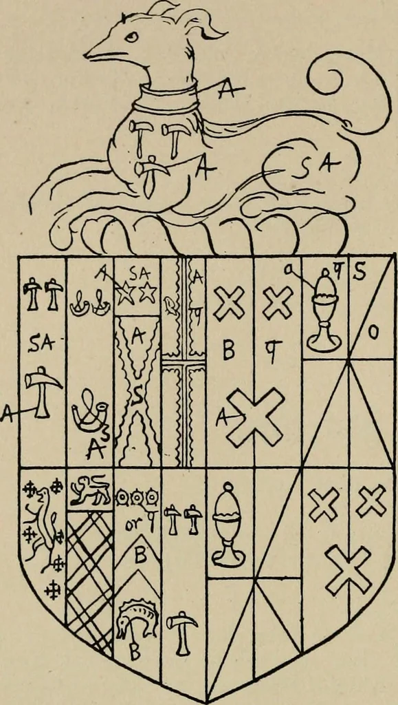 An illustration from The visitation of the county of Buckingham made in 1634 by John Philipot, esq. ..., 1909, leaf 121
