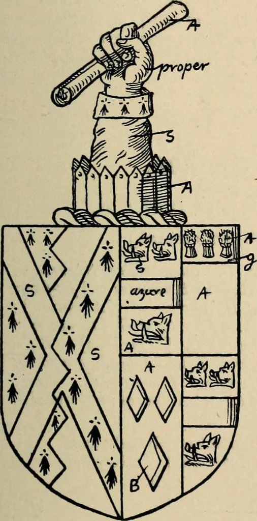 An illustration from The visitation of the county of Buckingham made in 1634 by John Philipot, esq. ..., 1909, leaf 132