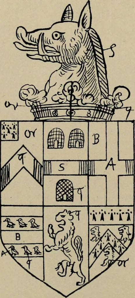 An illustration from The visitation of the county of Buckingham made in 1634 by John Philipot, esq. ..., 1909, leaf 133
