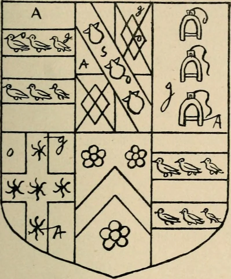 An illustration from The visitation of the county of Buckingham made in 1634 by John Philipot, esq. ..., 1909, leaf 136