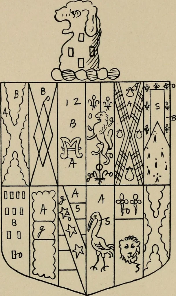 An illustration from The visitation of the county of Buckingham made in 1634 by John Philipot, esq. ..., 1909, leaf 141