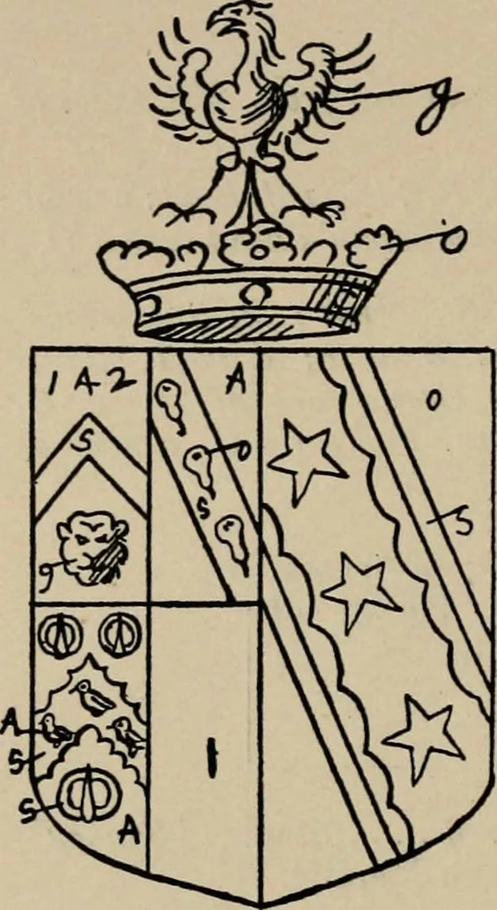 An illustration from The visitation of the county of Buckingham made in 1634 by John Philipot, esq. ..., 1909, leaf 147