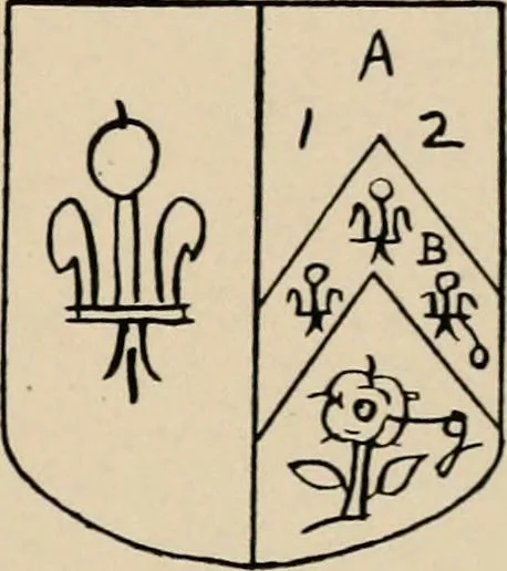 An illustration from The visitation of the county of Buckingham made in 1634 by John Philipot, esq. ..., 1909, leaf 160
