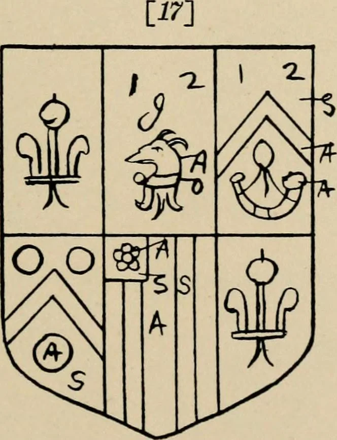 An illustration from The visitation of the county of Buckingham made in 1634 by John Philipot, esq. ..., 1909, leaf 160