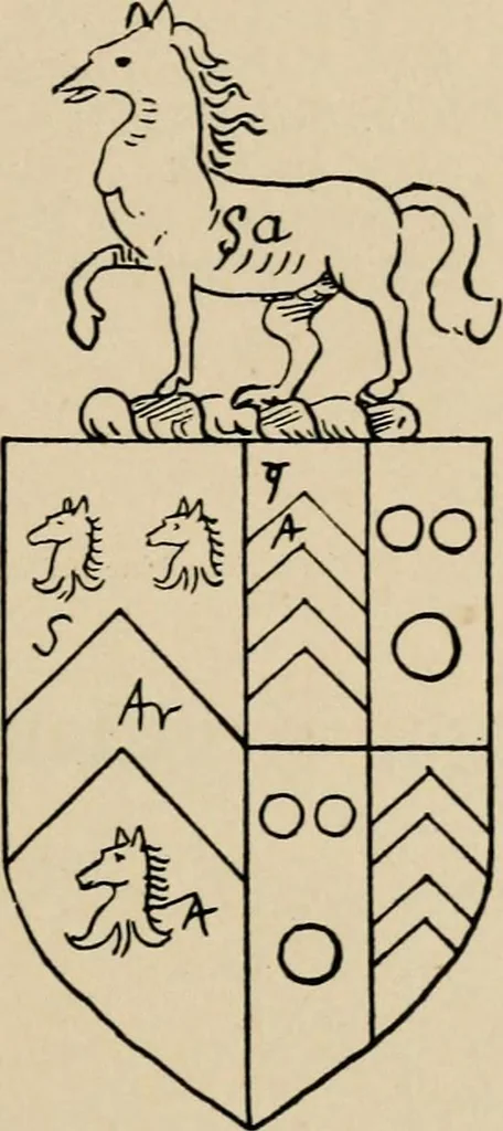 An illustration from The visitation of the county of Buckingham made in 1634 by John Philipot, esq. ..., 1909, leaf 184