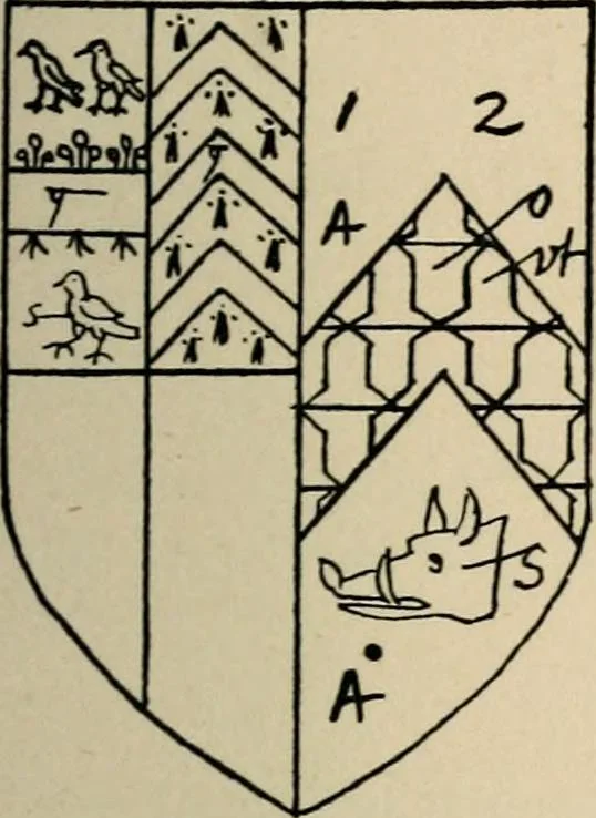 An illustration from The visitation of the county of Buckingham made in 1634 by John Philipot, esq. ..., 1909, leaf 228