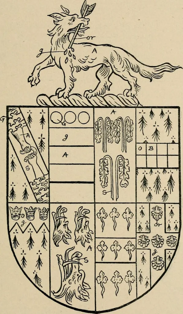 An illustration from The visitation of the county of Buckingham made in 1634 by John Philipot, esq. ..., 1909, leaf 40