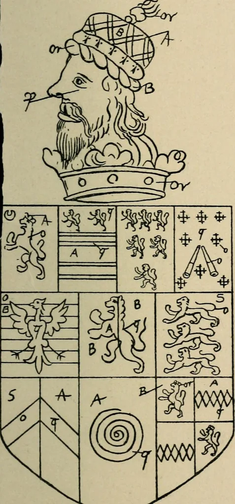 An illustration from The visitation of the county of Buckingham made in 1634 by John Philipot, esq. ..., 1909, leaf 54