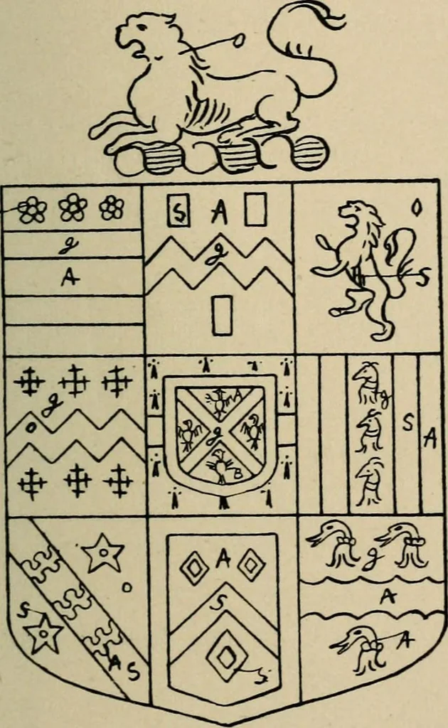 An illustration from The visitation of the county of Buckingham made in 1634 by John Philipot, esq. ..., 1909, leaf 58