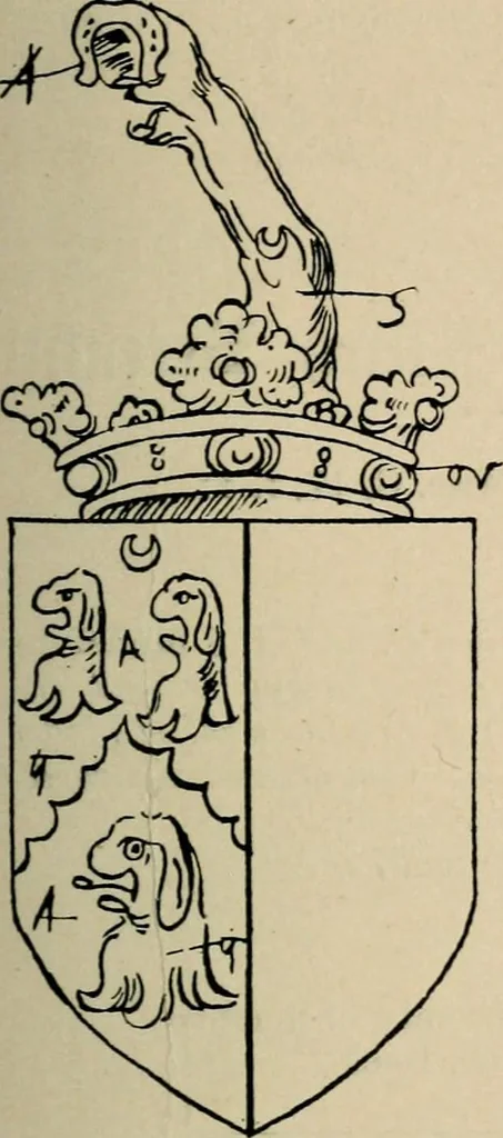 An illustration from The visitation of the county of Buckingham made in 1634 by John Philipot, esq. ..., 1909, leaf 66