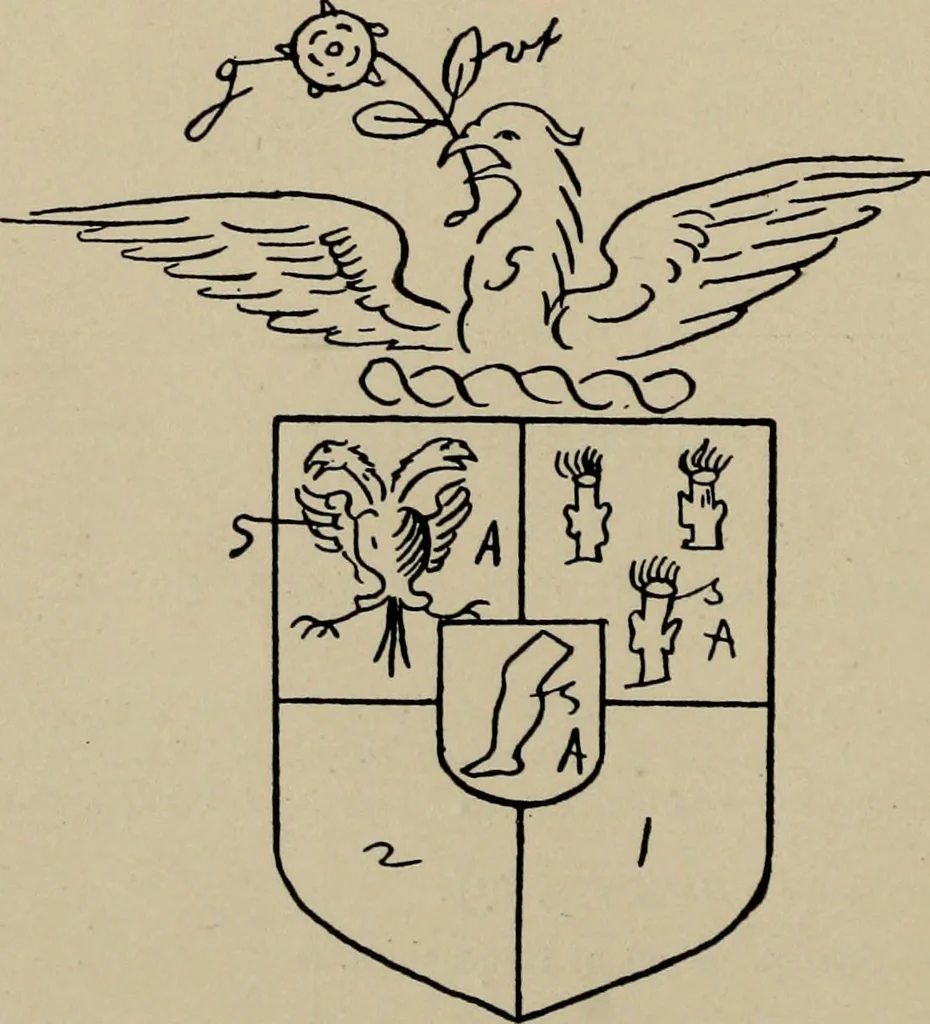 An illustration from The visitation of the county of Buckingham made in 1634 by John Philipot, esq. ..., 1909, leaf 73