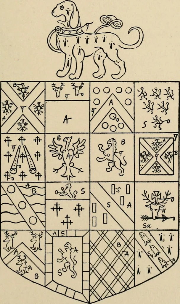 An illustration from The visitation of the county of Buckingham made in 1634 by John Philipot, esq. ..., 1909, leaf 90