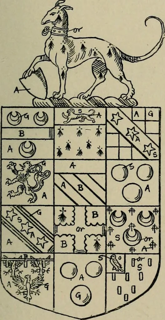 An illustration from The visitation of the county of Buckingham made in 1634 by John Philipot, esq. ..., 1909, leaf 124