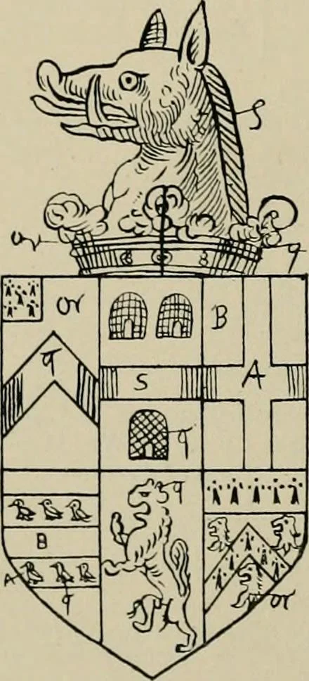 An illustration from The visitation of the county of Buckingham made in 1634 by John Philipot, esq. ..., 1909, leaf 131