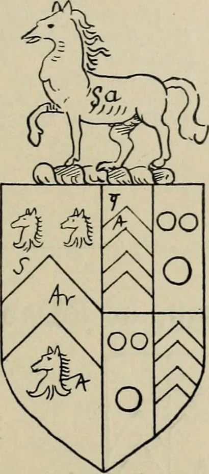 An illustration from The visitation of the county of Buckingham made in 1634 by John Philipot, esq. ..., 1909, leaf 182