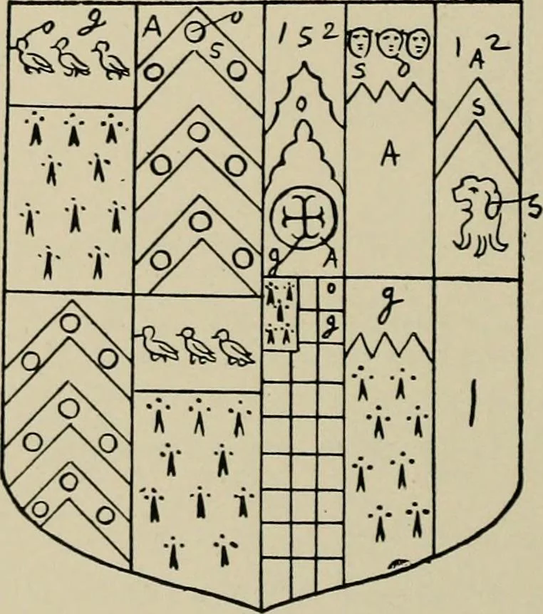 An illustration from The visitation of the county of Buckingham made in 1634 by John Philipot, esq. ..., 1909, leaf 183