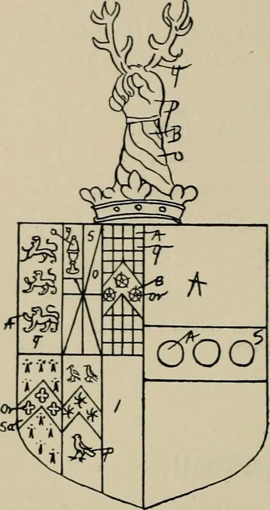 An illustration from The visitation of the county of Buckingham made in 1634 by John Philipot, esq. ..., 1909, leaf 185