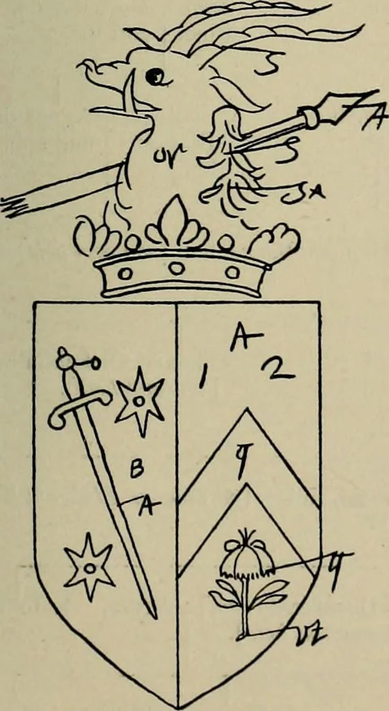 An illustration from The visitation of the county of Buckingham made in 1634 by John Philipot, esq. ..., 1909, leaf 190