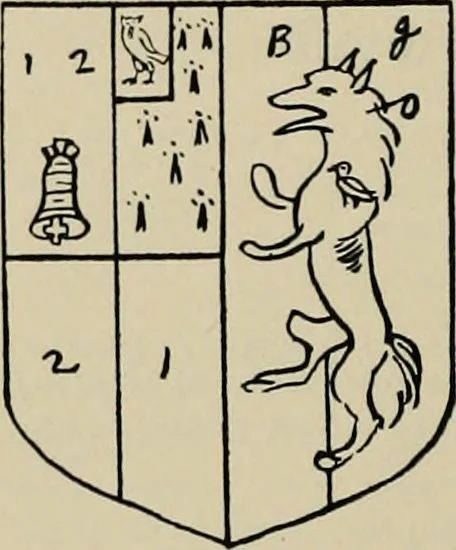 An illustration from The visitation of the county of Buckingham made in 1634 by John Philipot, esq. ..., 1909, leaf 217
