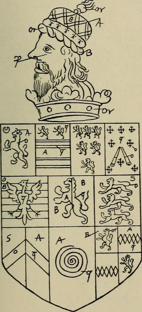 An illustration from The visitation of the county of Buckingham made in 1634 by John Philipot, esq. ..., 1909, leaf 52