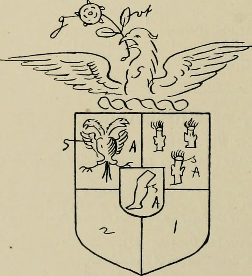An illustration from The visitation of the county of Buckingham made in 1634 by John Philipot, esq. ..., 1909, leaf 71