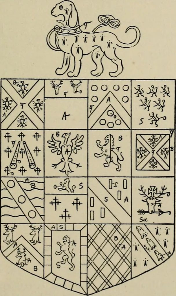 An illustration from The visitation of the county of Buckingham made in 1634 by John Philipot, esq. ..., 1909, leaf 88