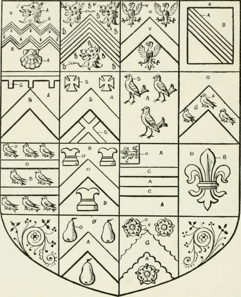 An illustration from Visitation of England and Wales, 1893, leaf 31
