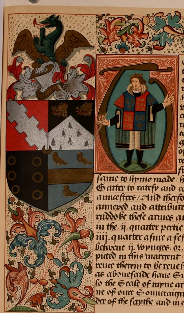 An illustration from Visitation of England and Wales, 1893, leaf 65