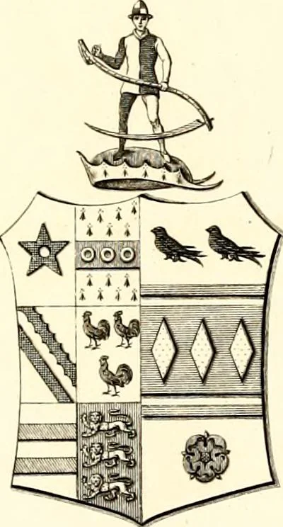 An illustration from Visitation of England and Wales, 1896, leaf 136