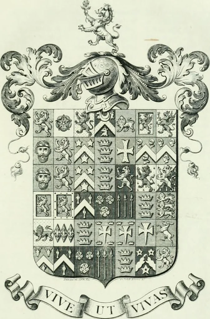 An illustration from Visitation of England and Wales, 1893, leaf 144