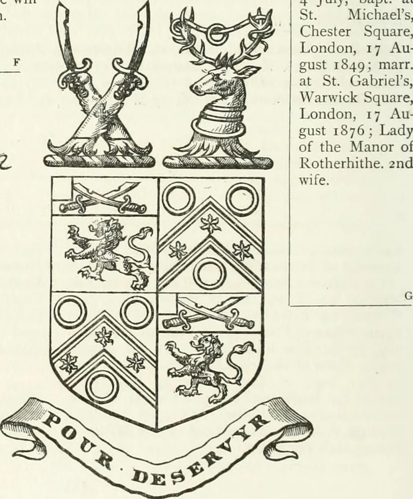 An illustration from Visitation of England and Wales, 1893, leaf 191