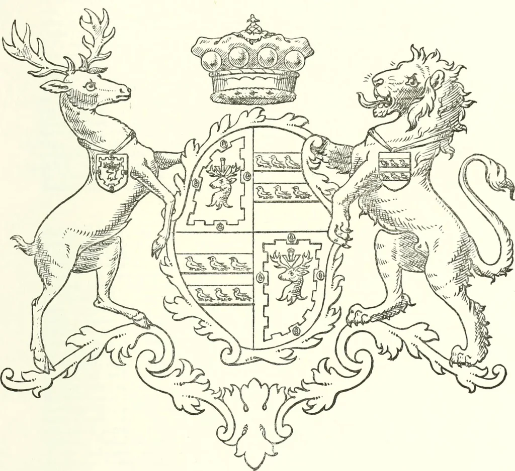 An illustration from Visitation of England and Wales, 1893, leaf 218