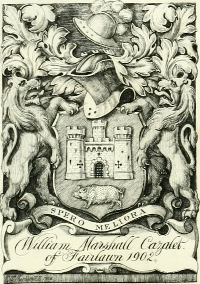 An illustration from Visitation of England and Wales, 1893, leaf 14