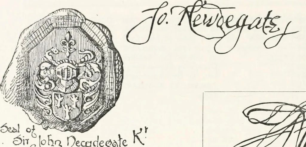 An illustration from Visitation of England and Wales, 1893, leaf 51