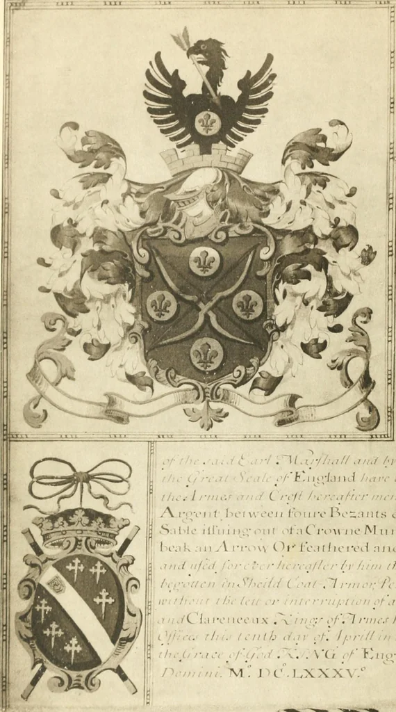 An illustration from Visitation of England and Wales, 1893, leaf 87