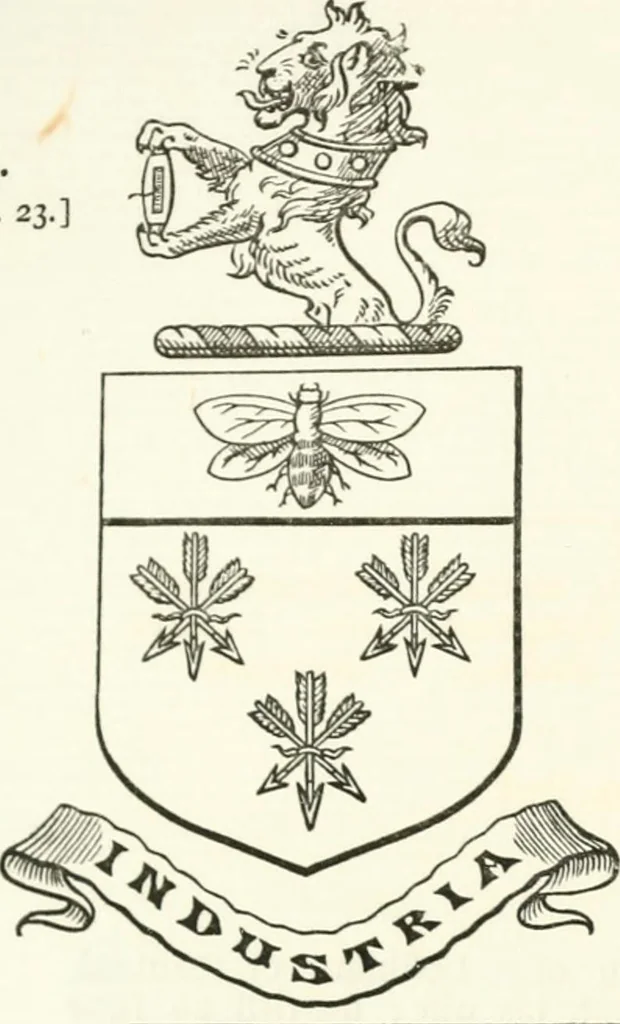 An illustration from Visitation of England and Wales, 1893, leaf 71