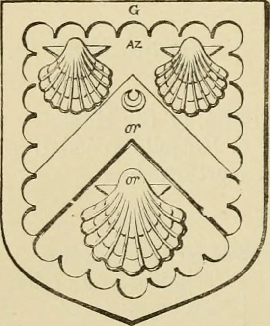 An illustration from The visitation of London, anno Domini 1633, 1634, and 1635. Made by Sr. Henry St. George, kt., Richmond herald, and deputy and marshal to Sr. Richard St. George, kt., Clarencieux king of armes, 1886, leaf 125