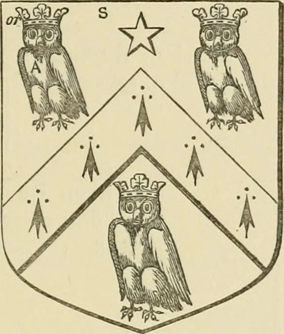 An illustration from The visitation of London, anno Domini 1633, 1634, and 1635. Made by Sr. Henry St. George, kt., Richmond herald, and deputy and marshal to Sr. Richard St. George, kt., Clarencieux king of armes, 1886, leaf 140