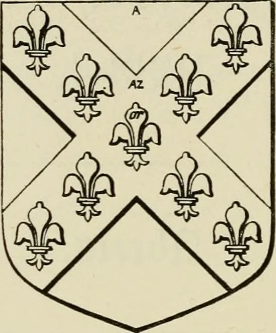 An illustration from The visitation of London, anno Domini 1633, 1634, and 1635. Made by Sr. Henry St. George, kt., Richmond herald, and deputy and marshal to Sr. Richard St. George, kt., Clarencieux king of armes, 1886, leaf 15