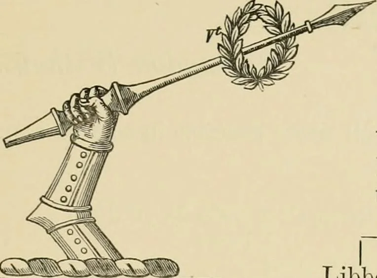 An illustration from The visitation of London, anno Domini 1633, 1634, and 1635. Made by Sr. Henry St. George, kt., Richmond herald, and deputy and marshal to Sr. Richard St. George, kt., Clarencieux king of armes, 1886, leaf 164