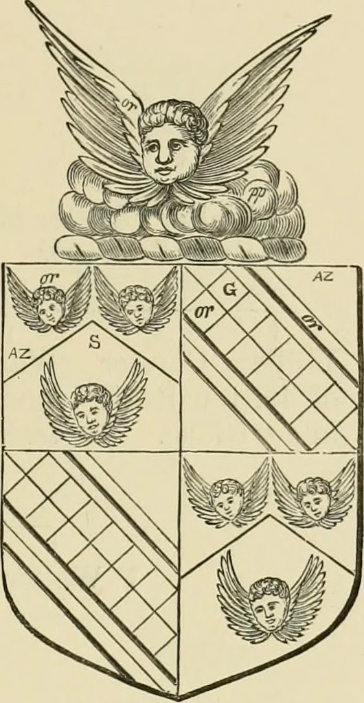 An illustration from The visitation of London, anno Domini 1633, 1634, and 1635. Made by Sr. Henry St. George, kt., Richmond herald, and deputy and marshal to Sr. Richard St. George, kt., Clarencieux king of armes, 1886, leaf 170