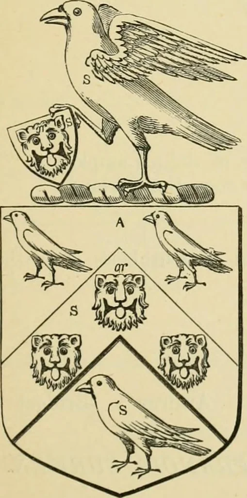 An illustration from The visitation of London, anno Domini 1633, 1634, and 1635. Made by Sr. Henry St. George, kt., Richmond herald, and deputy and marshal to Sr. Richard St. George, kt., Clarencieux king of armes, 1886, leaf 224
