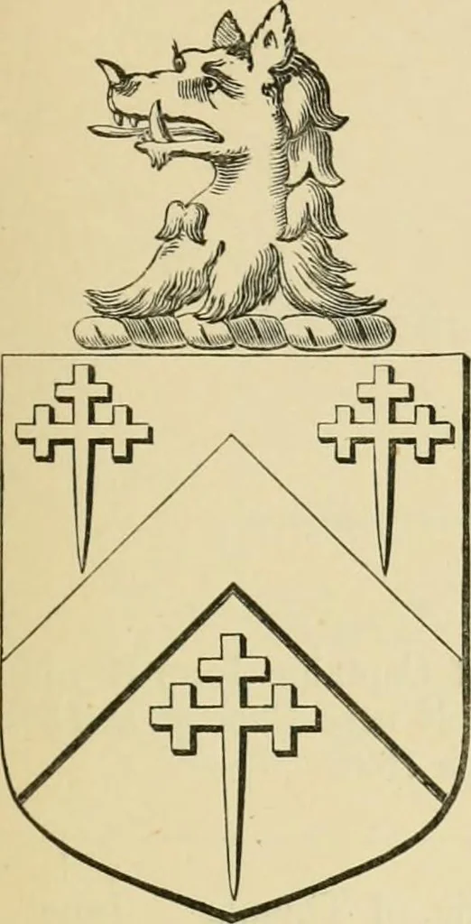 An illustration from The visitation of London, anno Domini 1633, 1634, and 1635. Made by Sr. Henry St. George, kt., Richmond herald, and deputy and marshal to Sr. Richard St. George, kt., Clarencieux king of armes, 1886, leaf 230