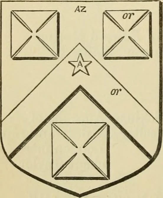 An illustration from The visitation of London, anno Domini 1633, 1634, and 1635. Made by Sr. Henry St. George, kt., Richmond herald, and deputy and marshal to Sr. Richard St. George, kt., Clarencieux king of armes, 1886, leaf 245