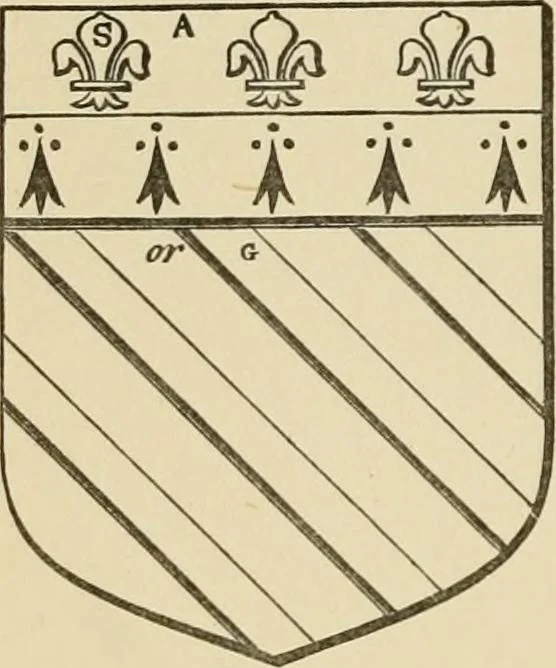 An illustration from The visitation of London, anno Domini 1633, 1634, and 1635. Made by Sr. Henry St. George, kt., Richmond herald, and deputy and marshal to Sr. Richard St. George, kt., Clarencieux king of armes, 1886, leaf 253