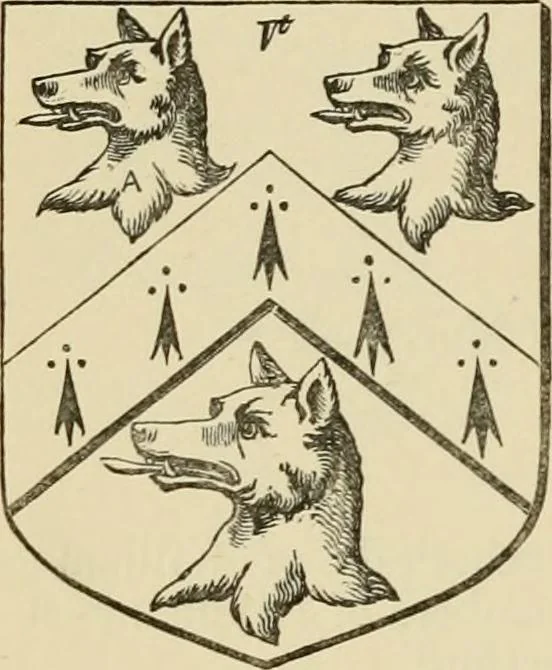 An illustration from The visitation of London, anno Domini 1633, 1634, and 1635. Made by Sr. Henry St. George, kt., Richmond herald, and deputy and marshal to Sr. Richard St. George, kt., Clarencieux king of armes, 1886, leaf 293
