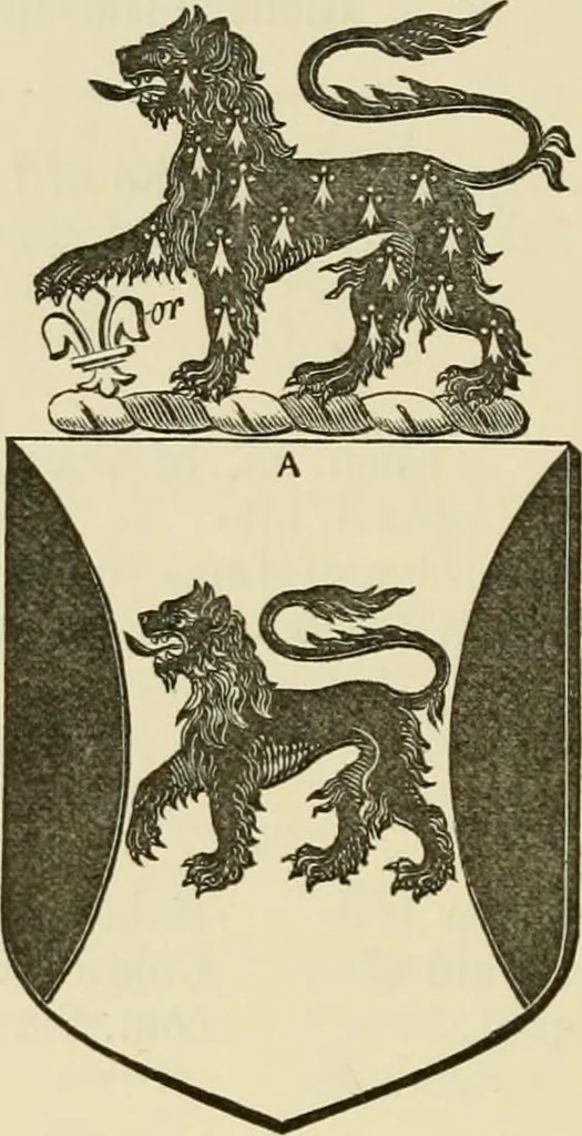 An illustration from The visitation of London, anno Domini 1633, 1634, and 1635. Made by Sr. Henry St. George, kt., Richmond herald, and deputy and marshal to Sr. Richard St. George, kt., Clarencieux king of armes, 1886, leaf 315