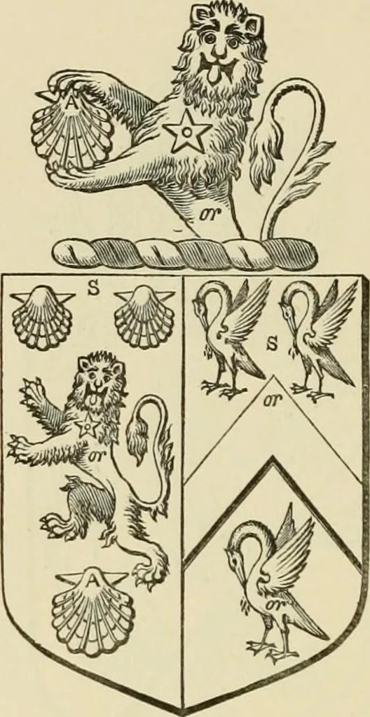 An illustration from The visitation of London, anno Domini 1633, 1634, and 1635. Made by Sr. Henry St. George, kt., Richmond herald, and deputy and marshal to Sr. Richard St. George, kt., Clarencieux king of armes, 1886, leaf 325