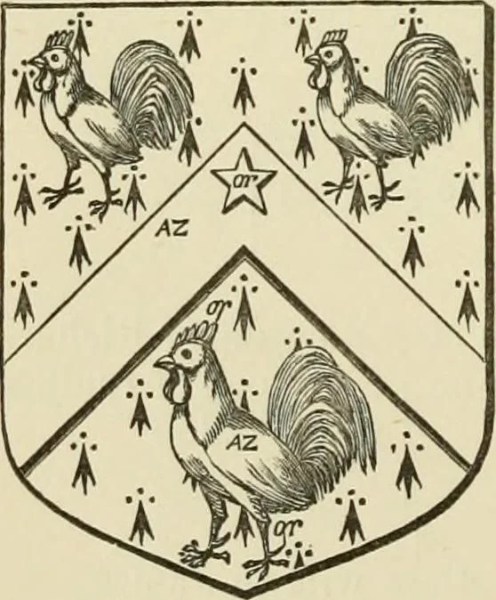 An illustration from The visitation of London, anno Domini 1633, 1634, and 1635. Made by Sr. Henry St. George, kt., Richmond herald, and deputy and marshal to Sr. Richard St. George, kt., Clarencieux king of armes, 1886, leaf 329