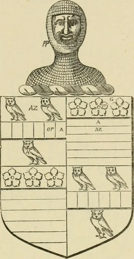 An illustration from The visitation of London, anno Domini 1633, 1634, and 1635. Made by Sr. Henry St. George, kt., Richmond herald, and deputy and marshal to Sr. Richard St. George, kt., Clarencieux king of armes, 1886, leaf 362